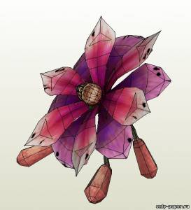 Сборная бумажная модель / scale paper model, papercraft Dendrobium-Final Fantasy IX 
