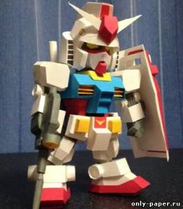 Сборная бумажная модель / scale paper model, papercraft RX-78-2 Gundam 