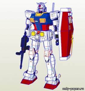 Сборная бумажная модель / scale paper model, papercraft RX-78-2-Gundam 