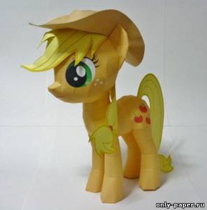 Сборная бумажная модель / scale paper model, papercraft Эпплджек / Applejack (My Little Pony) [Lobby] 