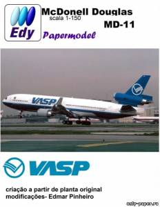 Сборная бумажная модель / scale paper model, papercraft McDonnell Douglas MD-11 VASP [Bruno VanHecke - Edmar Pinheiro] 