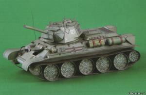 Сборная бумажная модель / scale paper model, papercraft T-34/76 (ABC) 