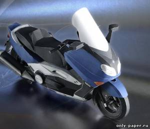 Модель мотоцикла Yamaha TMAX из бумаги/картона