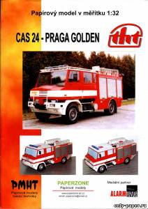 Сборная бумажная модель / scale paper model, papercraft CAS 24 Praga Golden (PMHT 002) 