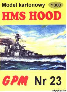 Сборная бумажная модель / scale paper model, papercraft HMS Hood (GPM 023) 