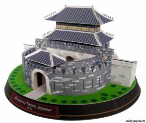 Сборная бумажная модель / scale paper model, papercraft Крепость Хвасон / Hwaseong Fortress 