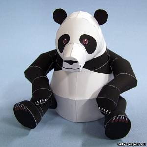 Сборная бумажная модель / scale paper model, papercraft Панда / Panda 