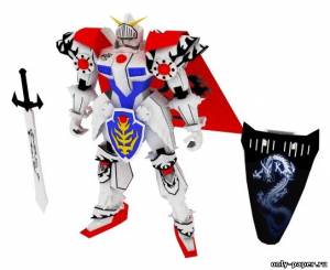 Сборная бумажная модель / scale paper model, papercraft Рыцарь / Knight (Gundam) 