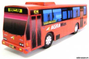 Модель автобуса Agramas из бумаги/картона