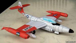 Сборная бумажная модель / scale paper model, papercraft Northrop F-89 Scorpion (Bob's Card Models) 