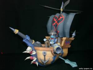 Сборная бумажная модель / scale paper model, papercraft Kingdom Hearts Battleship 