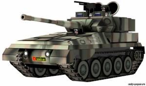 Модель танка FV101 Scorpion из бумаги/картона