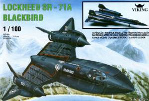 Модель самолета Lockheed SR-71A Blackbird из бумаги/картона