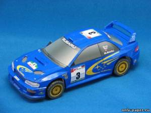Сборная бумажная модель / scale paper model, papercraft Subaru Impreza WRC 2000 