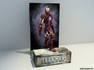Модель Железного человека из бумаги/картона