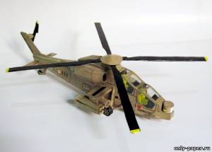 Сборная бумажная модель / scale paper model, papercraft A-129 "Agusta Mangusta" (Mypapermodel) 