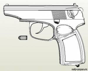 Бумажная модель пистолета Макарова