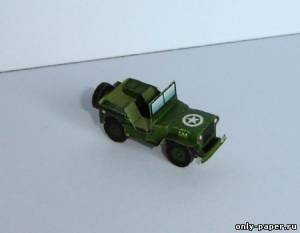 Модель автомобиля Jeep Willys из бумаги/картона