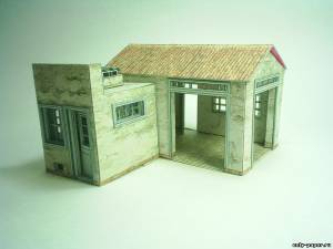 Сборная бумажная модель / scale paper model, papercraft Гараж Джо / Joe`s Garage 