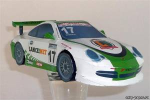 Сборная бумажная модель / scale paper model, papercraft Porsche 996 