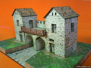 Сборная бумажная модель / scale paper model, papercraft Средневековый замок в Румынии / Roman Castrum In Romania 