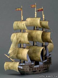 Сборная бумажная модель / scale paper model, papercraft Корабль-призрак / Ghost Ship 