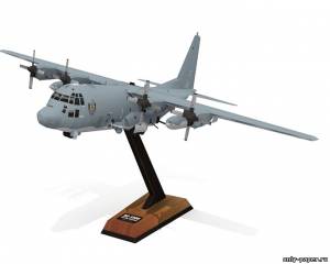 Сборная бумажная модель / scale paper model, papercraft AC-130U Spooky 
