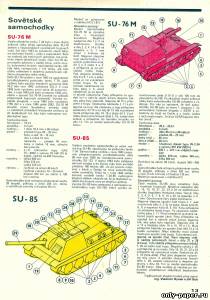 Сборная бумажная модель / scale paper model, papercraft SU-76m,SU-85 (ABC 8/1979) 