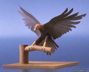 Сборная бумажная модель / scale paper model, papercraft Японский золотой орел / Japanese Golden Eagle 
