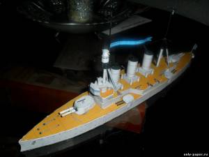 Сборная бумажная модель / scale paper model, papercraft Броненосный крейсер George Averoff 