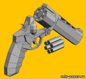Модель револьвера Taurus Raging Bull 454 из бумаги/картона