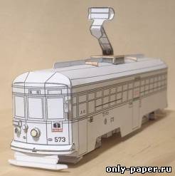 Сборная бумажная модель / scale paper model, papercraft Трамвай 