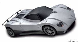 Модель автомобиля Pagani Zonda F из бумаги/картона
