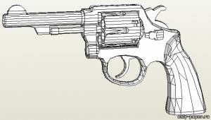 Модель револьвера Smith & Wesson M10 из бумаги/картона