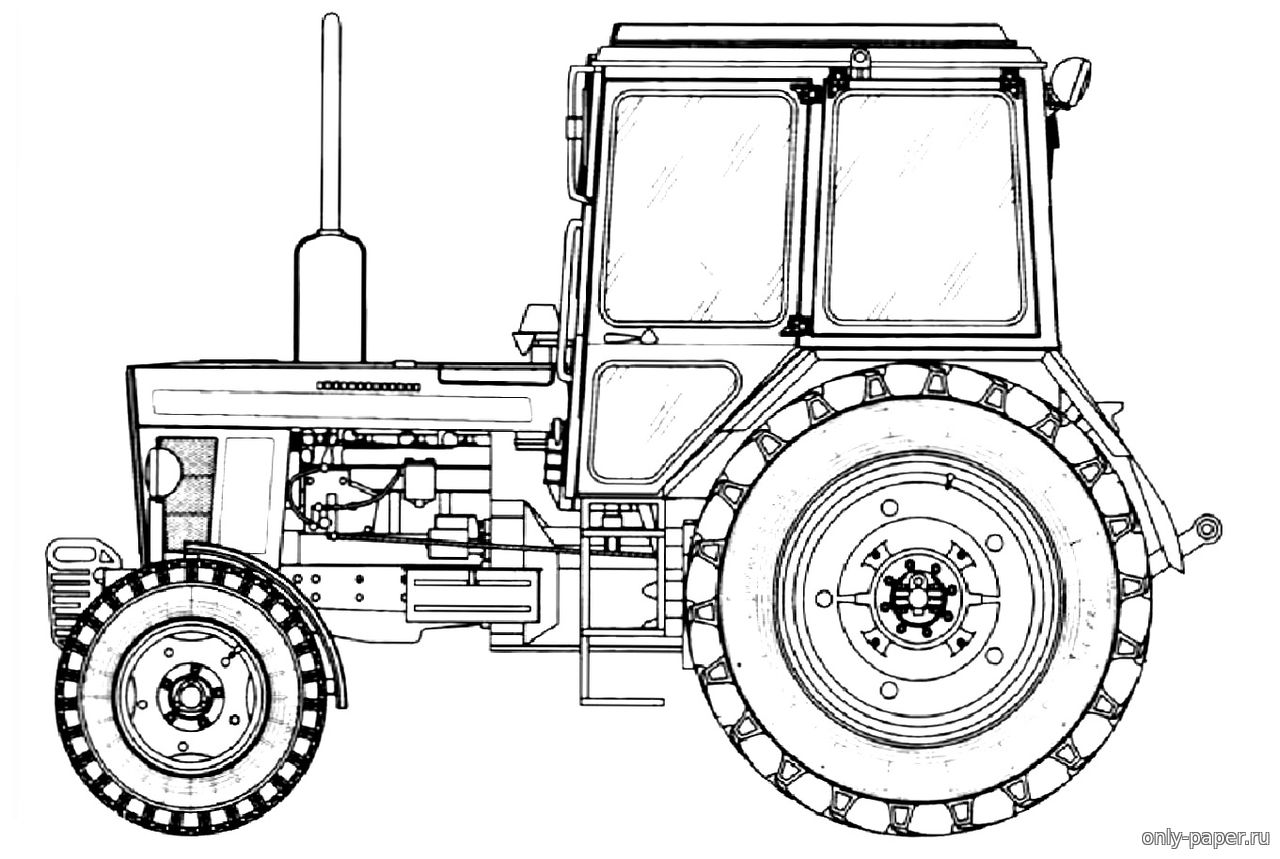 Чертеж трактора МТЗ 80
