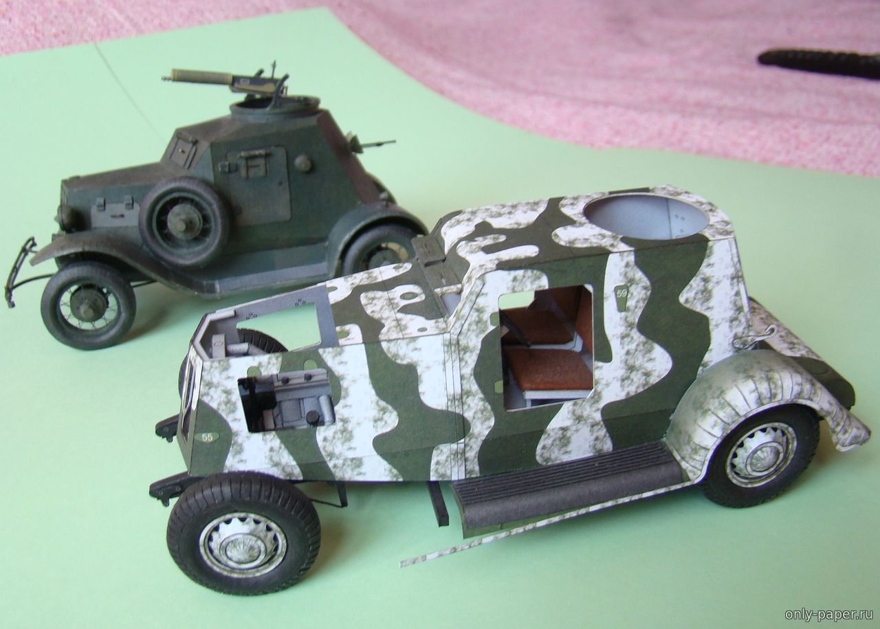 Ба-20 бронеавтомобиль модель из бумаги
