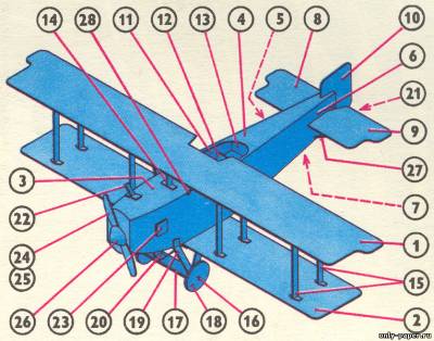 Модель самолета Aero A-10 из бумаги/картона