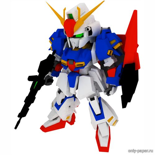 Модель робота SD MSZ-006 Zeta Gundam из бумаги/картона