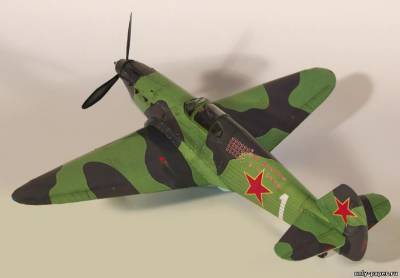 Сборная бумажная модель Як-1 / Jak-1 (bestpapermodels)