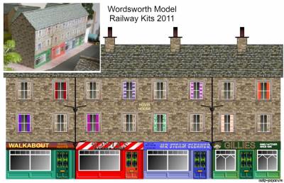 Сборная бумажная модель Кирпичный дом / Terrace Row