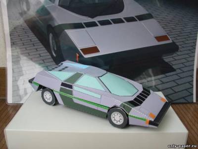 Модель автомобиля Dome Zero из бумаги/картона