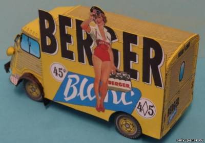 Модель фургона Citroen HY Berger Blanc Truck из бумаги/картона