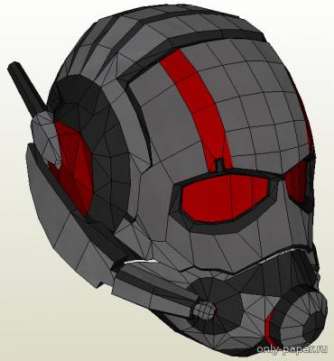 Модель шлема Человека-муравья из бумаги/картона