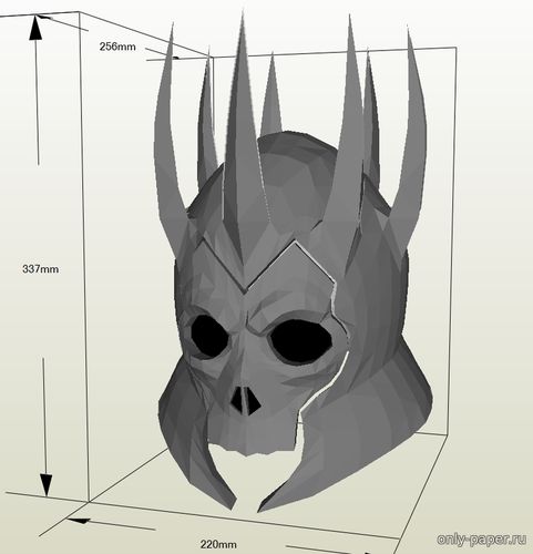 Модель шлема Эредина из бумаги/картона