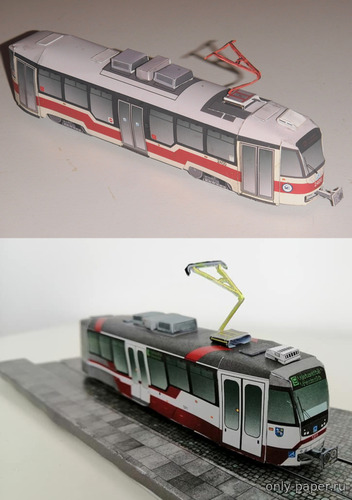 Модель трамвая Pragoimex Vario LF2/LFR.S/LFR.E (T3RN.EV) из бумаги
