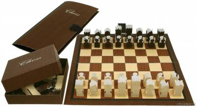 Модели шахмат из бумаги/картона