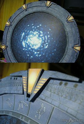 Сборная бумажная модель / scale paper model, papercraft Звездные Врата из сериалов Stargate, Stargate Atlantis + DHD 