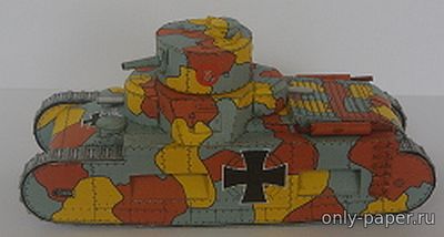 Сборная бумажная модель / scale paper model, papercraft Sturmpanzerwagen «Oberschlesien» (Wayne McCullough) 