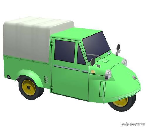 Модель грузовика Daihatsu Midget из бумаги/картона