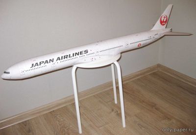 Сборная бумажная модель / scale paper model, papercraft Boeing 777-300ER JAL (Перекрас Canon) 